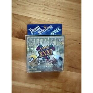 Superbowl XXXI Offical Licensed NFL Football Coasters Set of 4 New In Box